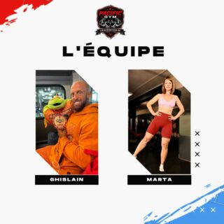✨️L'ÉQUIPE PACIFIC GYM ✨️✨️

Ghislain – propriétaire, coach et athlète de culturisme de haut niveau.  Dans le milieu du fitness depuis 2005. 

Son objectif est d’offrir aux adhérents les meilleurs conseils possibles, que ce soit en matière de fitness ou de compléments alimentaires, et il espère perpétuer l’esprit de Pacific Gym et son héritage pour tous ceux qui fréquentent cette salle. 

Marta – coach sportive. 
Originaire de Lettonie,  elle vit en France depuis 2019. Elle s’est lancée dans le fitness en 2016, mais a commencé à exercer en tant que coach en 2021. Elle possède des certifications américaines et françaises. 
Marta travaille également en tant que coach indépendante, proposant des séances en présentiel, en ligne et à domicile. 
Elle anime des séances en petits groupes à la salle de sport aux côtés d’un autre coach indépendant,  Alexandre @alexandrekowalski83