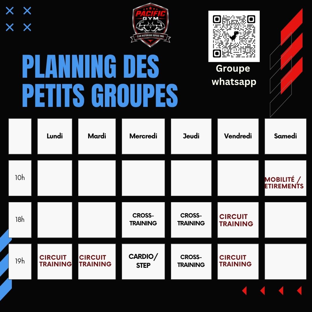 petits groupes fitness pacific gym